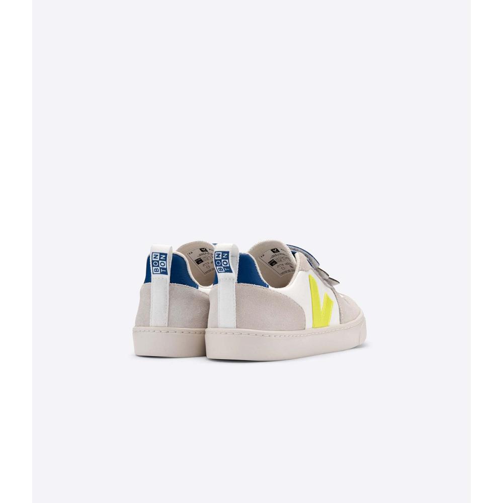 Pantofi Copii Veja V-12 BONTON White/Blue | RO 753FDN